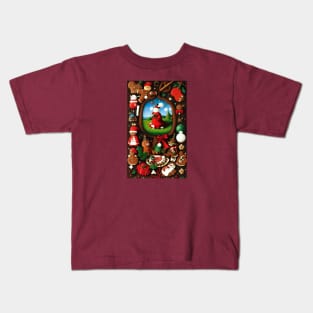 Gingerbread man and snow man Kids T-Shirt